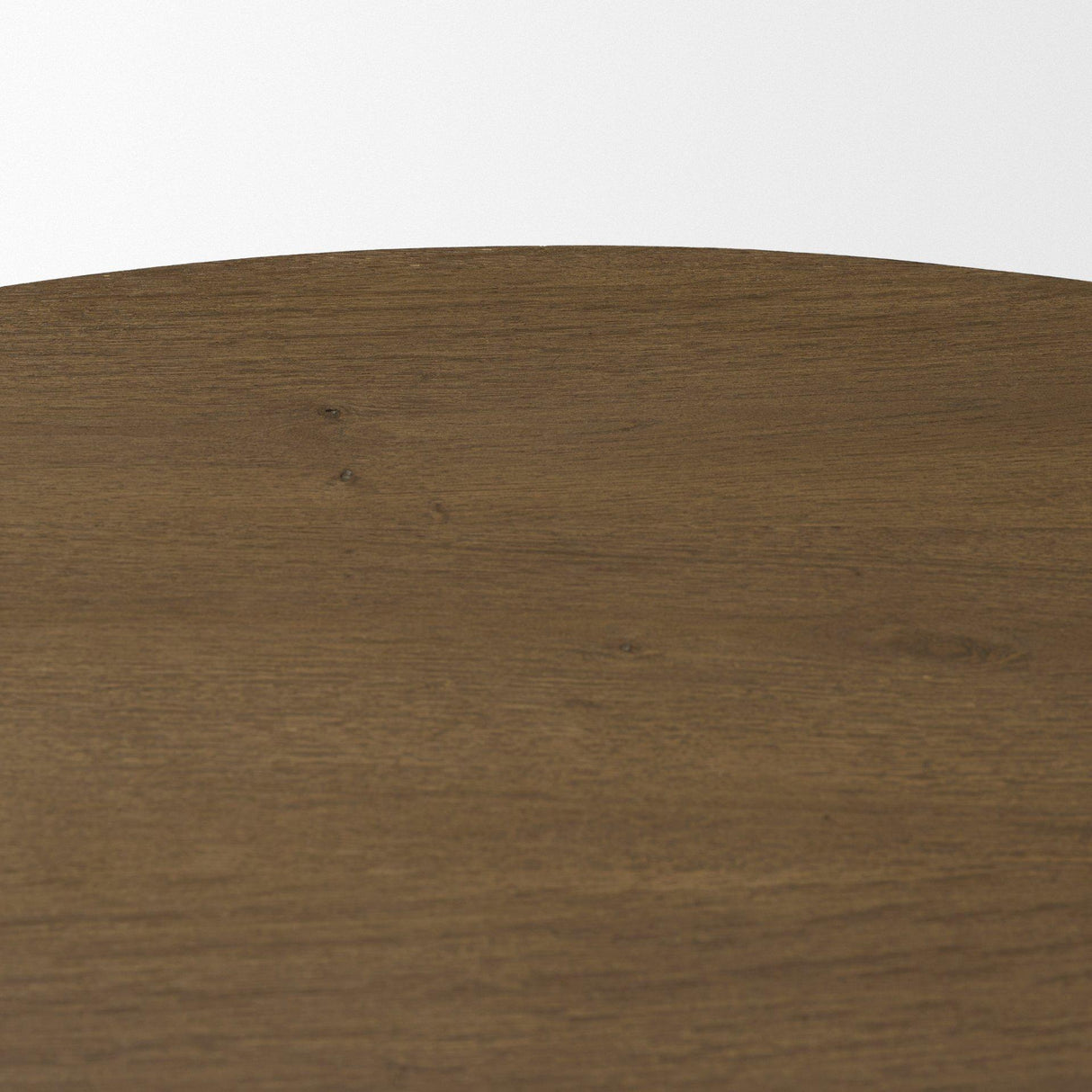 Mercana Lyonne 42" Round Medium Brown Oak Wood Pedestal Dining Table