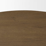 Mercana Lyonne 42" Round Medium Brown Oak Wood Pedestal Dining Table