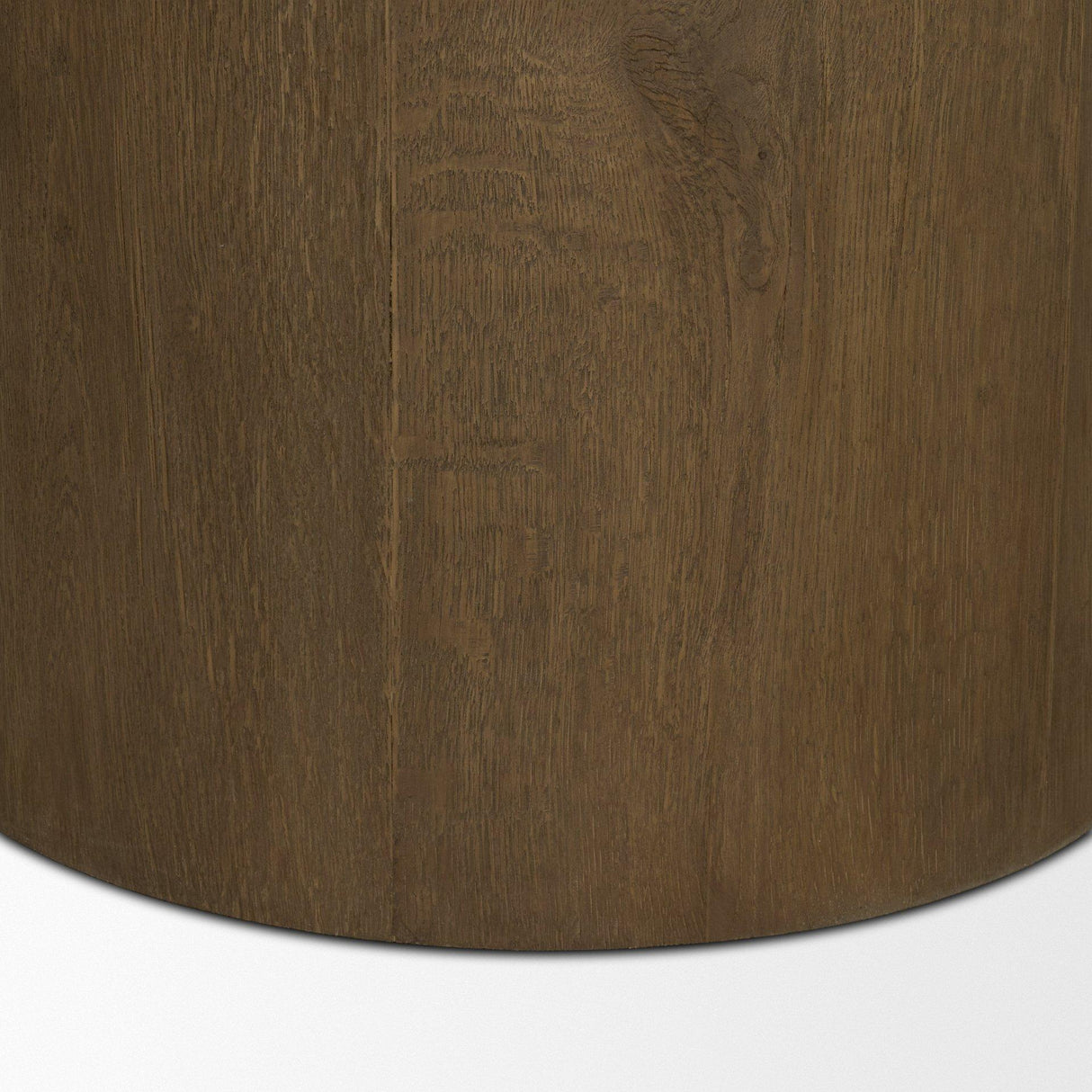 Mercana Lyonne 42" Round Medium Brown Oak Wood Pedestal Dining Table