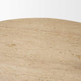 Mercana Siena 42" Round Travertine Pedestal Dining Table