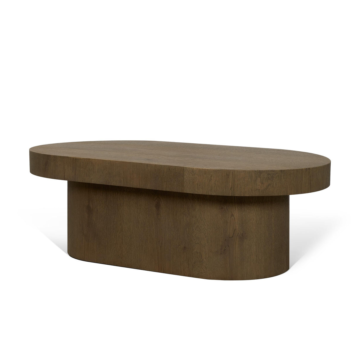 Mercana Lyonne Oblong Medium Brown Oak Wood Coffee Table