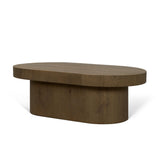 Mercana Lyonne Oblong Medium Brown Oak Wood Coffee Table
