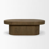Mercana Lyonne Oblong Medium Brown Oak Wood Coffee Table