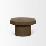 Mercana Lyonne Oblong Medium Brown Oak Wood Coffee Table