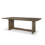Mercana Aida 84" Rectangular Medium Brown Oak Wood Dining Table