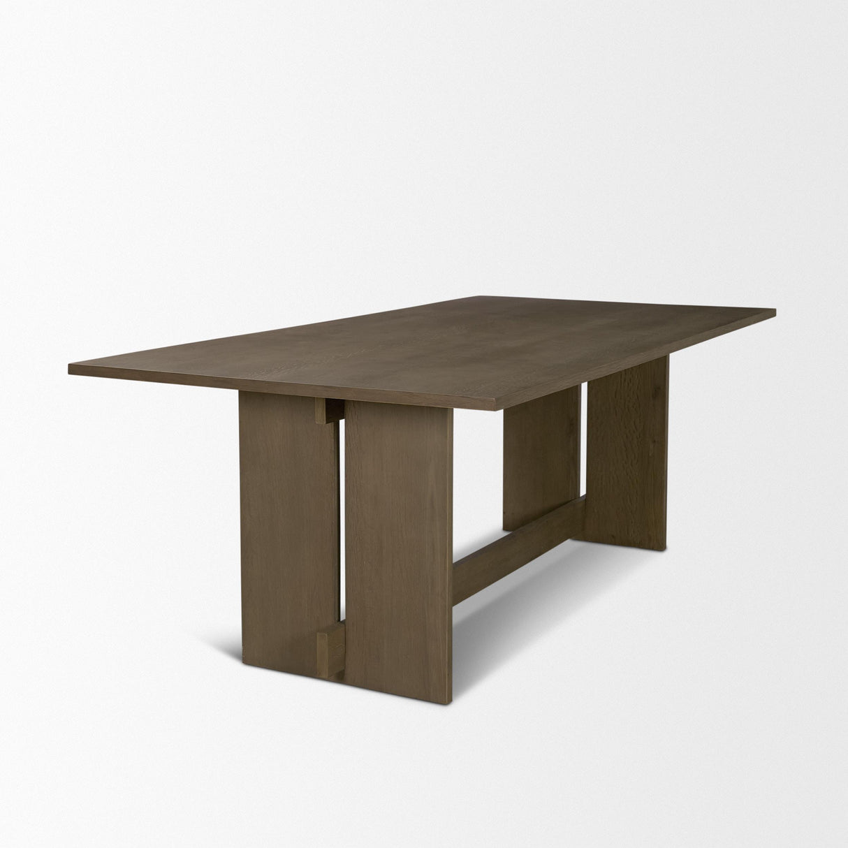 Mercana Aida 84" Rectangular Medium Brown Oak Wood Dining Table