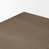 Mercana Aida 84" Rectangular Medium Brown Oak Wood Dining Table