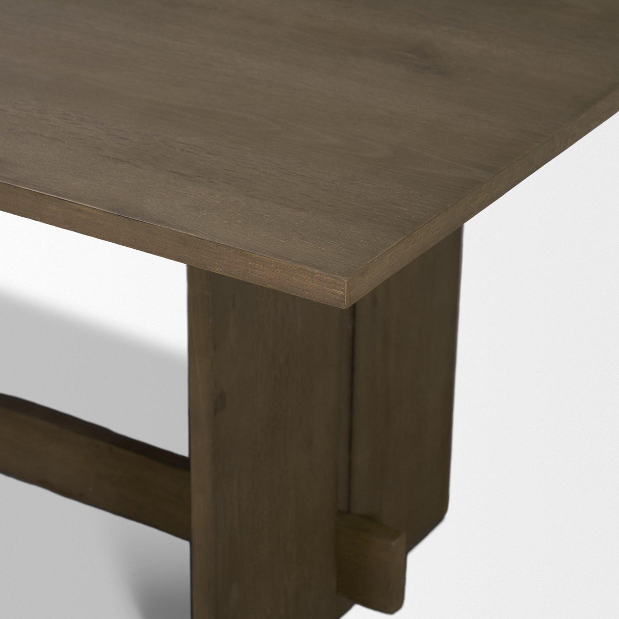 Mercana Aida 84" Rectangular Medium Brown Oak Wood Dining Table