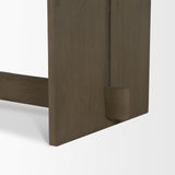 Mercana Aida 84" Rectangular Medium Brown Oak Wood Dining Table