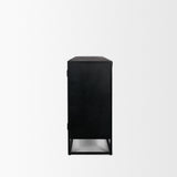 Mercana Sloan 80" Light Brown Wood W/Black Metal Frame Sideboard
