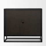 Mercana Sloan 40.0W Light Brown W/Black Metal Frame Accent Cabinet