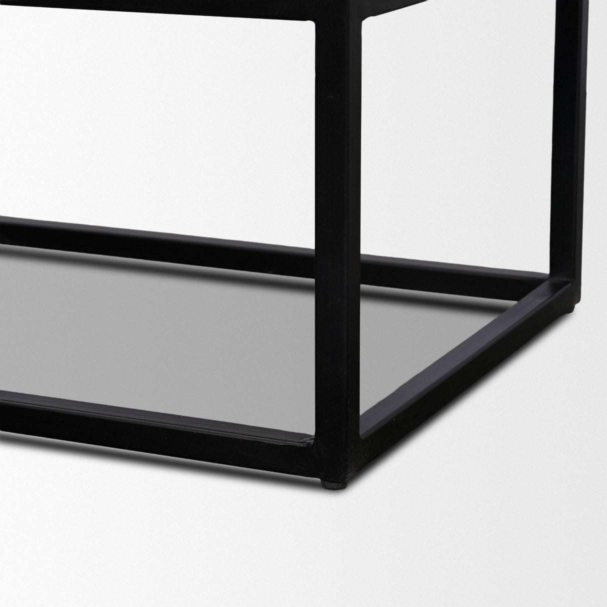 Mercana Sloan Light Brown W/ Black Metal Frame Side Table
