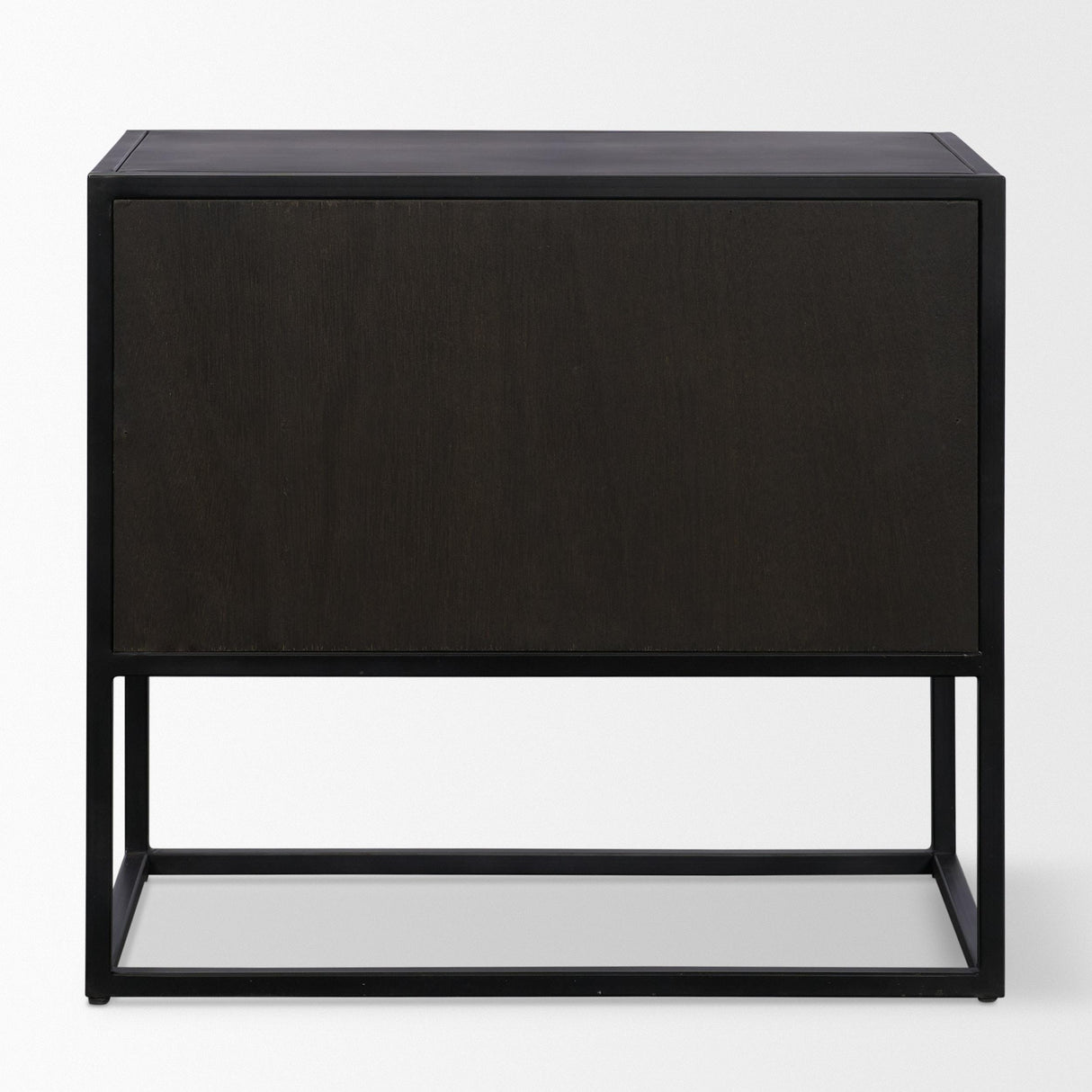 Mercana Sloan Light Brown W/ Black Metal Frame Side Table