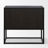 Mercana Sloan Light Brown W/ Black Metal Frame Side Table