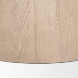 Mercana Allyson 36" Light Wood Base w/ Travertine Top Coffee Table