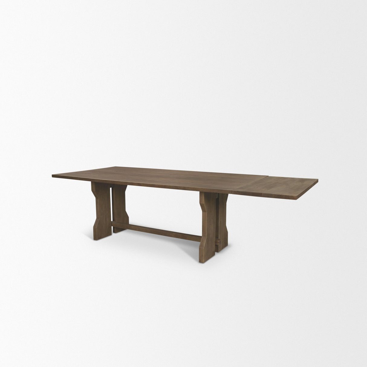 Mercana Rooke 84" Solid Wood Extendable Rectangular Dining Table