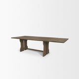Mercana Rooke 84" Solid Wood Extendable Rectangular Dining Table