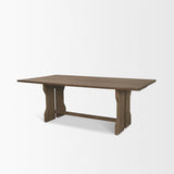 Mercana Rooke 84" Solid Wood Extendable Rectangular Dining Table