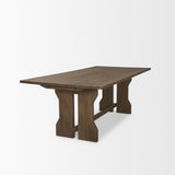 Mercana Rooke 84" Solid Wood Extendable Rectangular Dining Table