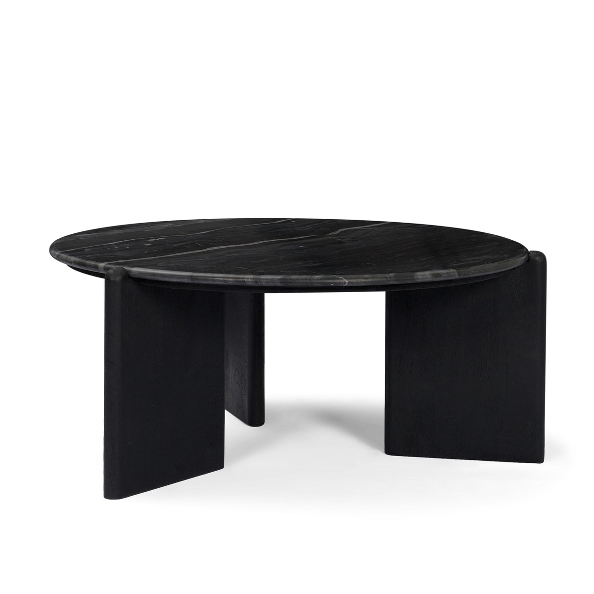Mercana Rumer Black Wood w/ Black Marble Coffee Table