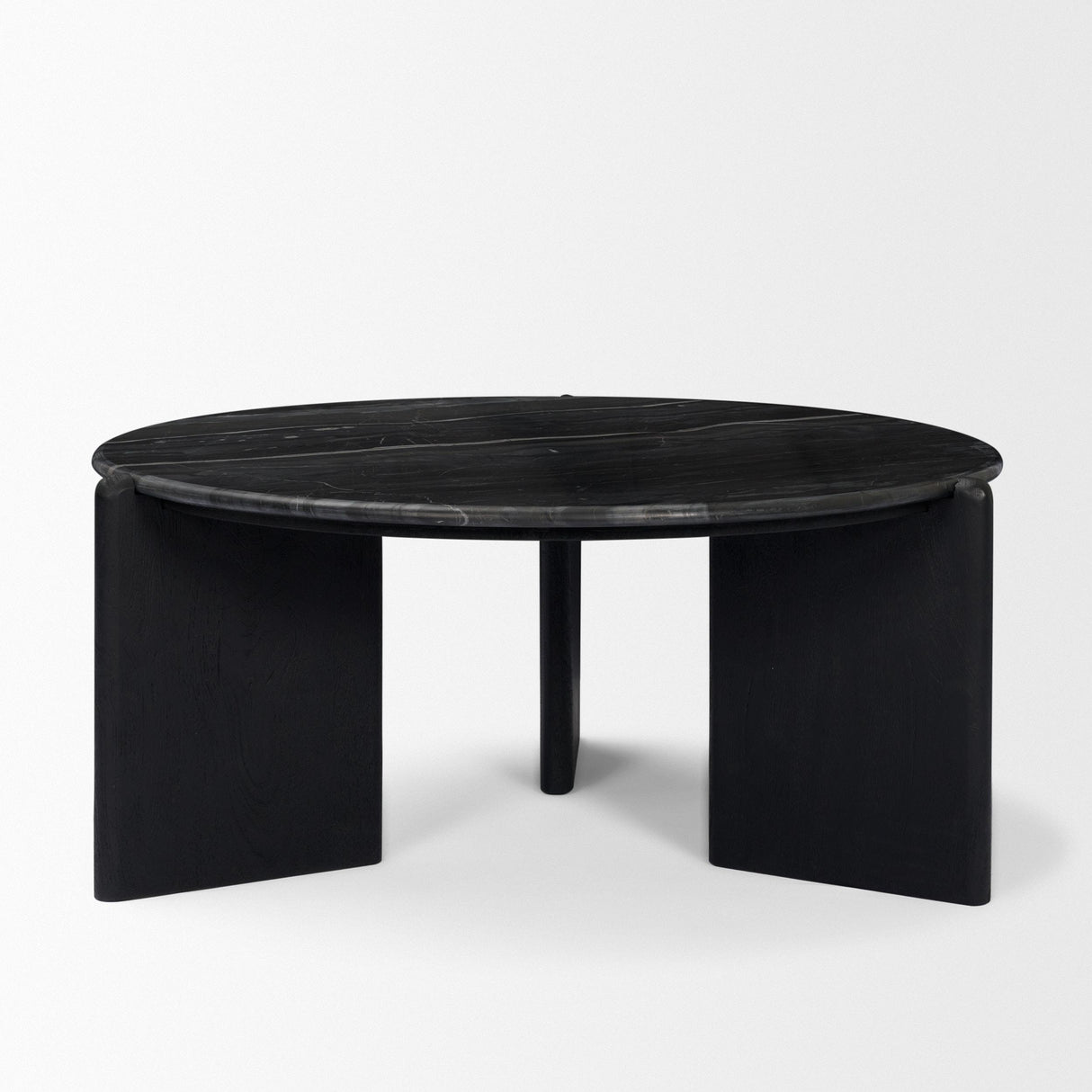 Mercana Rumer Black Wood w/ Black Marble Coffee Table