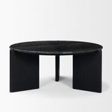 Mercana Rumer Black Wood w/ Black Marble Coffee Table