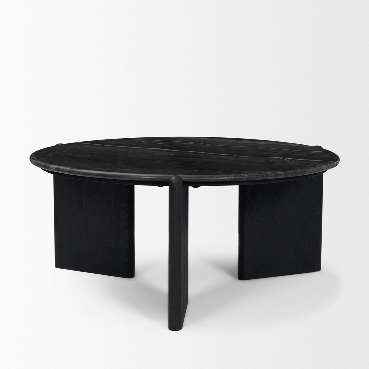 Mercana Rumer Black Wood w/ Black Marble Coffee Table
