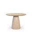 Mercana Allyson 42" Light Wood Base w/ Travertine Top Dining Table