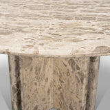 Mercana Rivaro Solid Beige Marble Round Dining Table