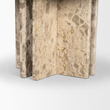Mercana Rivaro Solid Beige Marble Round Dining Table