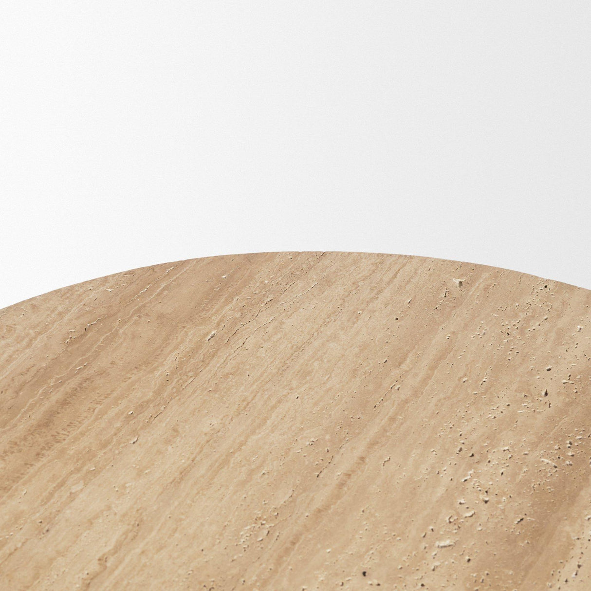 Mercana Elara Ribbed Oblong Travertine Coffee Table
