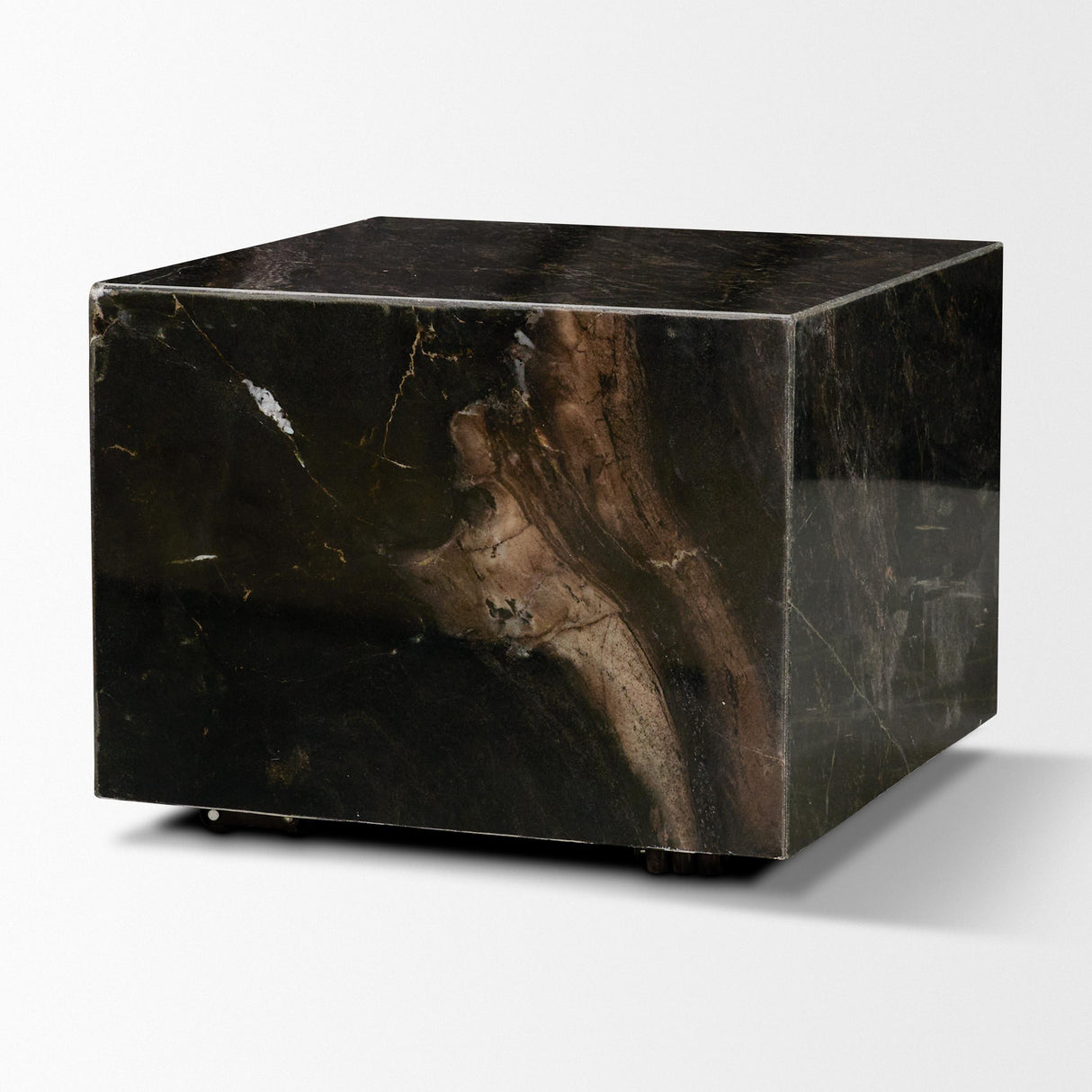 Mercana Quadra 20" Solid Cappuccino Marble Square Coffee Table