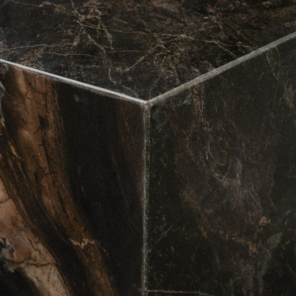 Mercana Quadra 20" Solid Cappuccino Marble Square Coffee Table