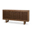 Mercana Wexlan Solid Wood w/ Leather Weave 4 Door Closed Sideboard