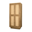 Mercana Valterra Light Brown Wood w/ Travertine 4 Door Tall Cabinet