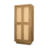 Mercana Valterra Light Brown Wood w/ Travertine 4 Door Tall Cabinet