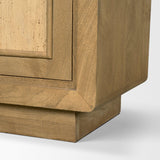 Mercana Valterra Light Brown Wood w/ Travertine 4 Door Tall Cabinet