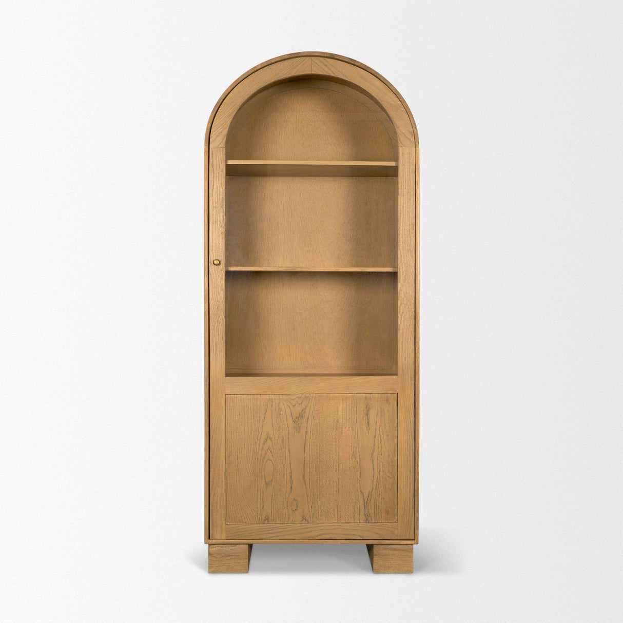 Mercana Hawthorne Solid Oak Wood w/ Glass Curio Cabinet