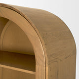 Mercana Hawthorne Solid Oak Wood w/ Glass Curio Cabinet