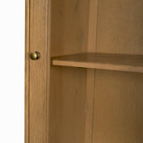 Mercana Hawthorne Solid Oak Wood w/ Glass Curio Cabinet
