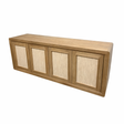 Mercana Valterra Light Brown Wood w/ Travertine 4 Door Sideboard