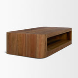 Mercana Dunmore Solid Wood Rectangular Open Shelf Coffee Table