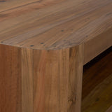 Mercana Dunmore Solid Wood Rectangular Open Shelf Coffee Table