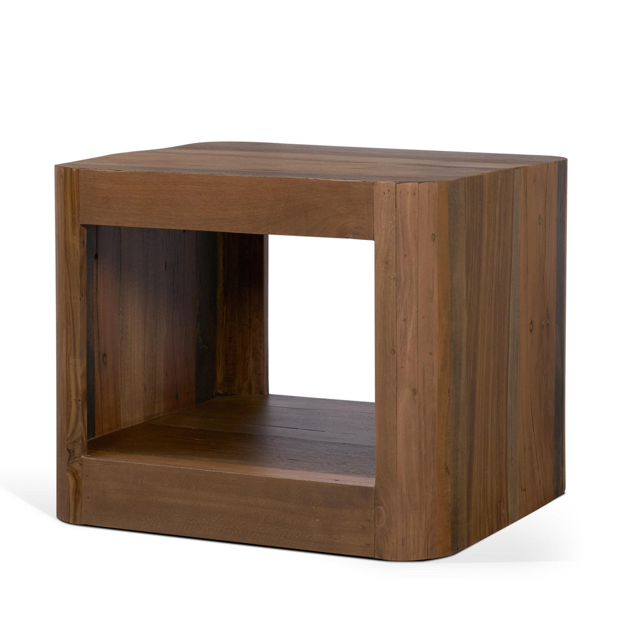 Mercana Dunmore Solid Wood Rectangular Open Shelf Side Table