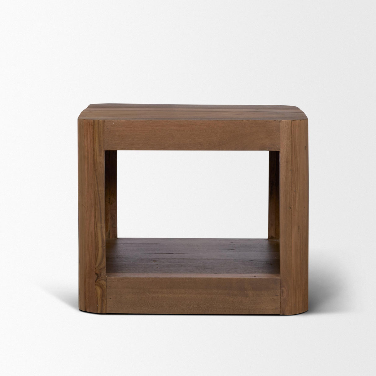 Mercana Dunmore Solid Wood Rectangular Open Shelf Side Table