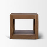 Mercana Dunmore Solid Wood Rectangular Open Shelf Side Table