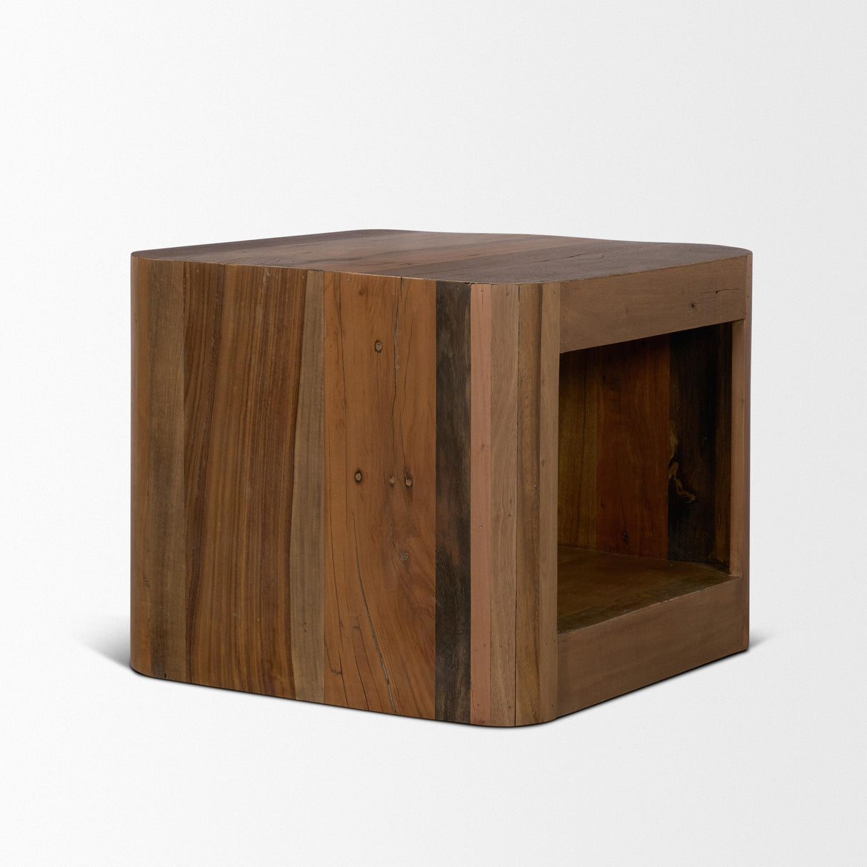 Mercana Dunmore Solid Wood Rectangular Open Shelf Side Table