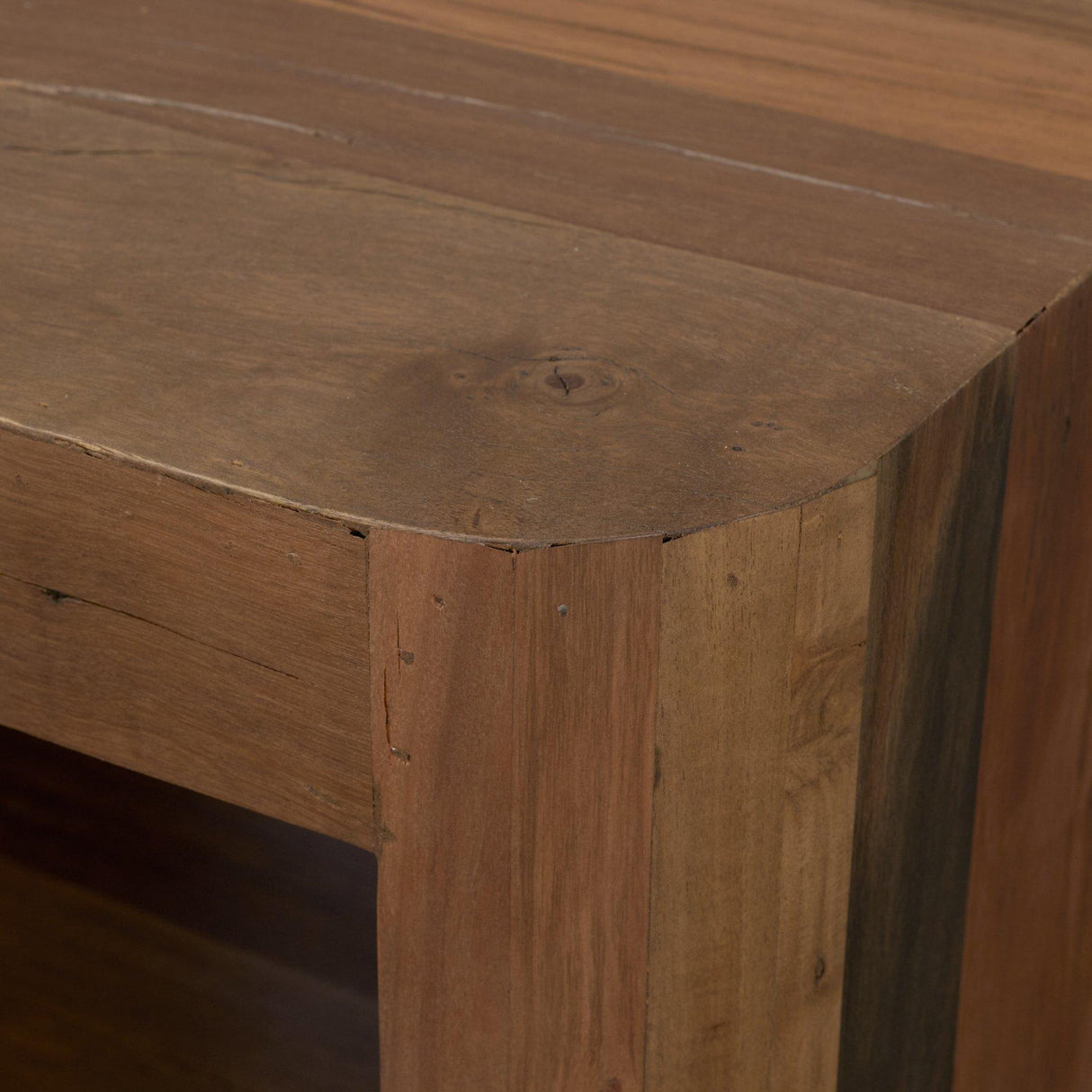 Mercana Dunmore Solid Wood Rectangular Open Shelf Side Table