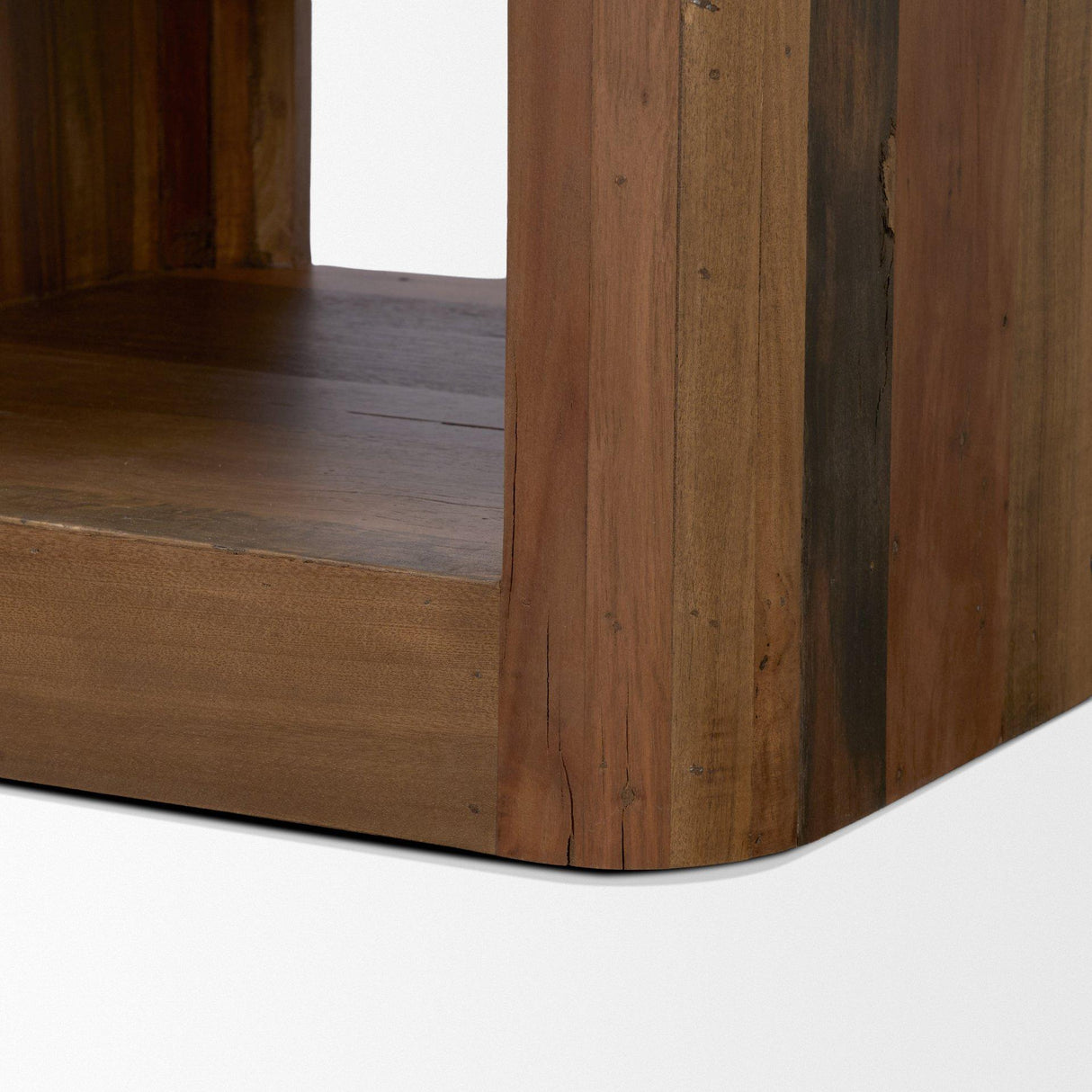 Mercana Dunmore Solid Wood Rectangular Open Shelf Side Table