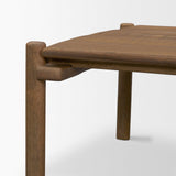 Mercana Riven Oak Wood Square Side Table